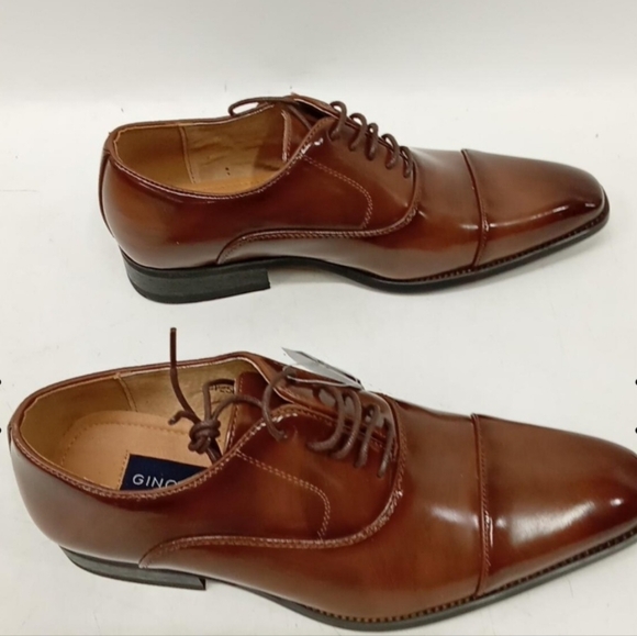 Gino Rossi Men's Classic Tan Leather Oxfords - Picture 1 of 8